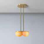 Twin 4.0 Pendel Brushed Brass/Apricot/Flamingo Twin 4.0 Pendel Brushed Brass/Apricot/Flamingo