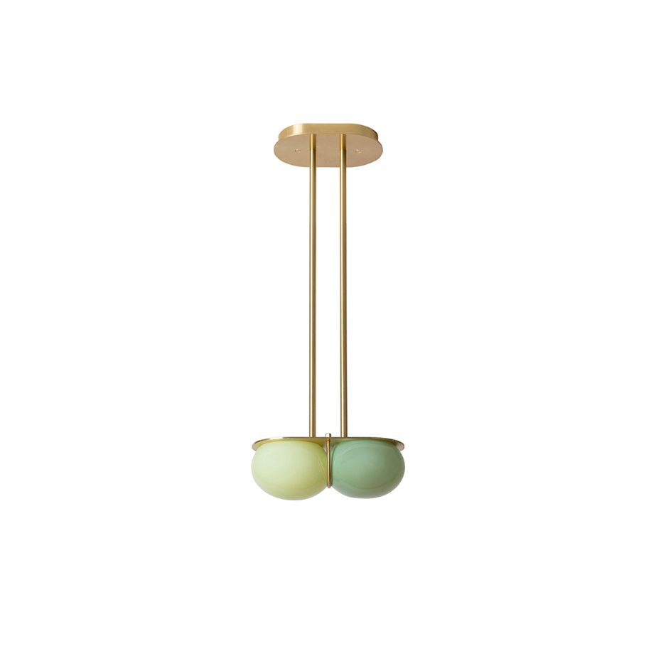 Twin 4.0 Pendel Brushed Brass/Linden Tree Green/Pastel Green