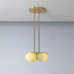 Twin 4.0 Pendel Brushed Brass/Linden Tree Green/Pastel Green Twin 4.0 Pendel Brushed Brass/Linden Tree Green/Pastel Green