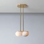 Twin 4.0 Pendel Brushed Brass/Oyster/White Twin 4.0 Pendel Brushed Brass/Oyster/White