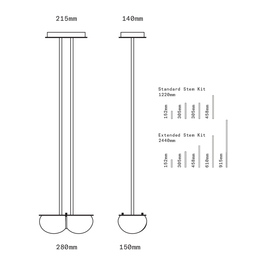 Twin 4.0 Pendel Brushed Brass/Oyster/White