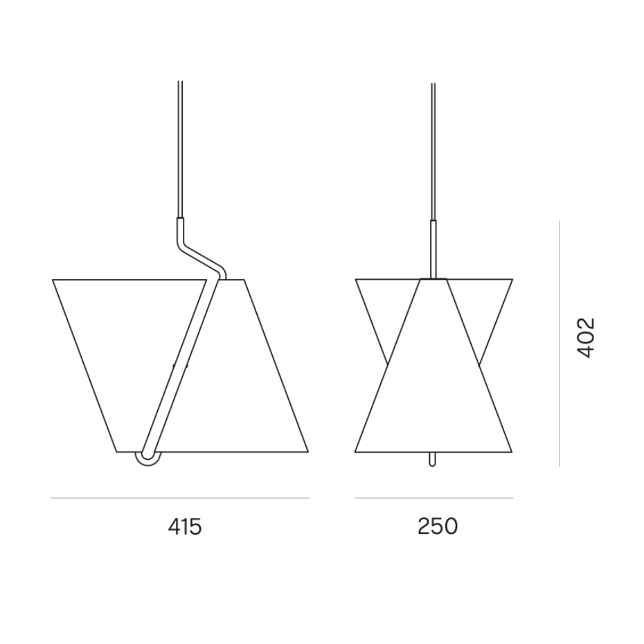 Mosaik 250 Up/Down Pendel Black/Brass
