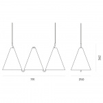 Mosaik 250 Side By Side III Pendel Black/Brass Mosaik 250 Side By Side III Pendel Black/Brass