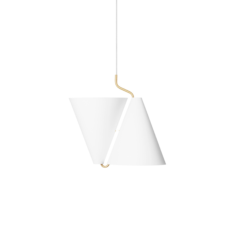 Mosaik 250 Up/Down Pendel White/Brass