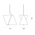 Mosaik 250 Up/Down Pendel White/Brass Mosaik 250 Up/Down Pendel White/Brass