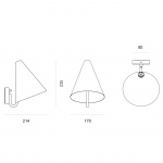 Mosaik 170 Vägglampa Black/Brass Mosaik 170 Vägglampa Black/Brass