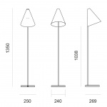 Mosaik 250 Golvlampa Black/Brass Mosaik 250 Golvlampa Black/Brass