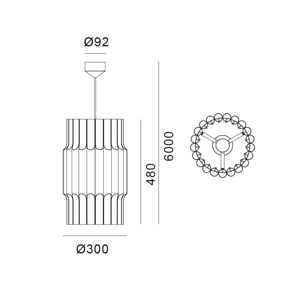 Pan 300 Pendel Bronzed