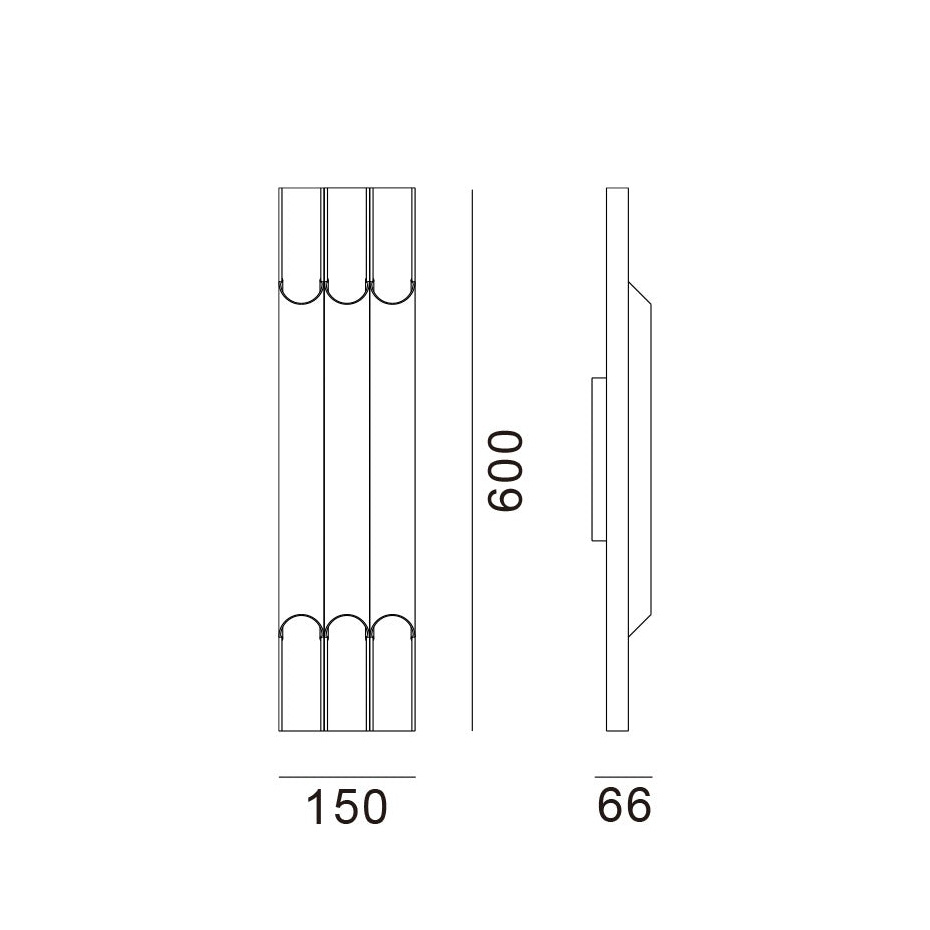 Pan 50 III Vägglampa Aluminium