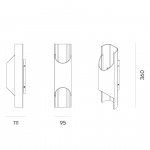 Pan 95 Vägglampa Aluminium Pan 95 Vägglampa Aluminium