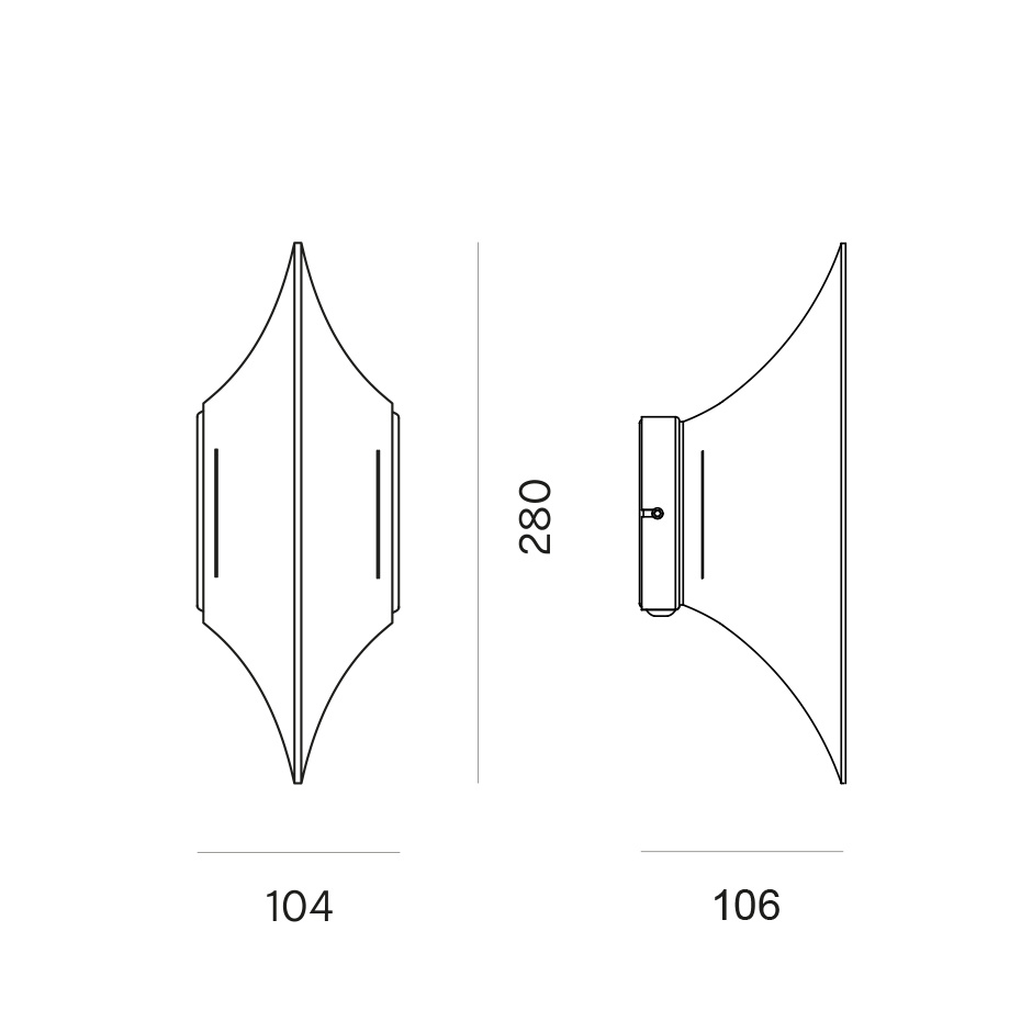 Gothic I Vägglampa Brass
