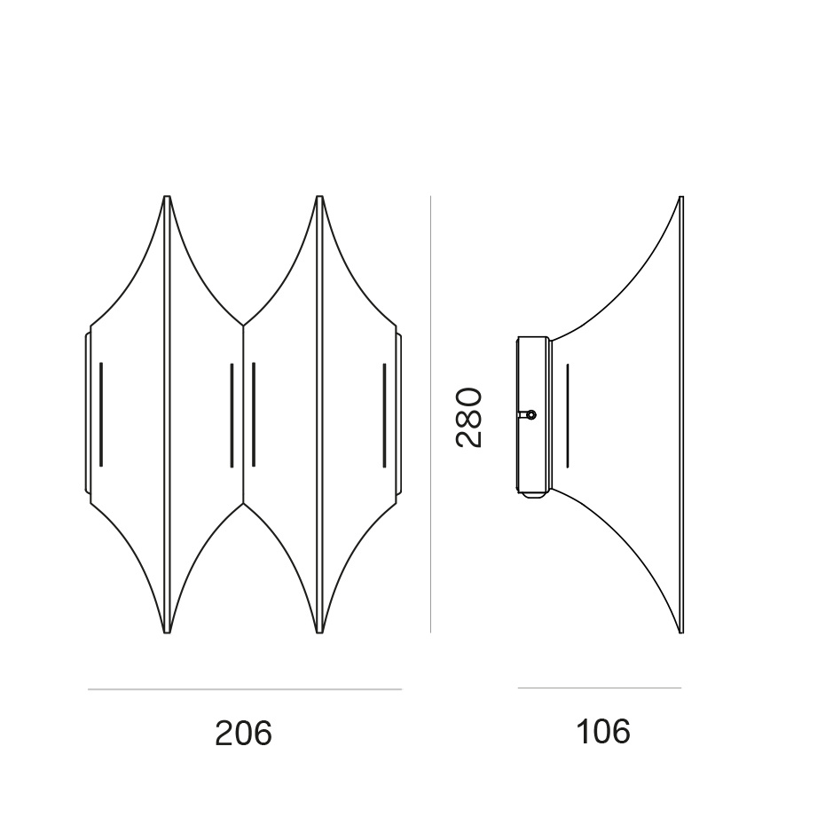 Gothic II Vägglampa Brass