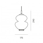Peanut 175 Pendel Brass/Opal Glass Peanut 175 Pendel Brass/Opal Glass