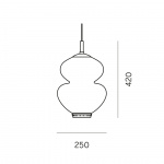 Peanut 250 Pendel Brass/Opal Glass Peanut 250 Pendel Brass/Opal Glass