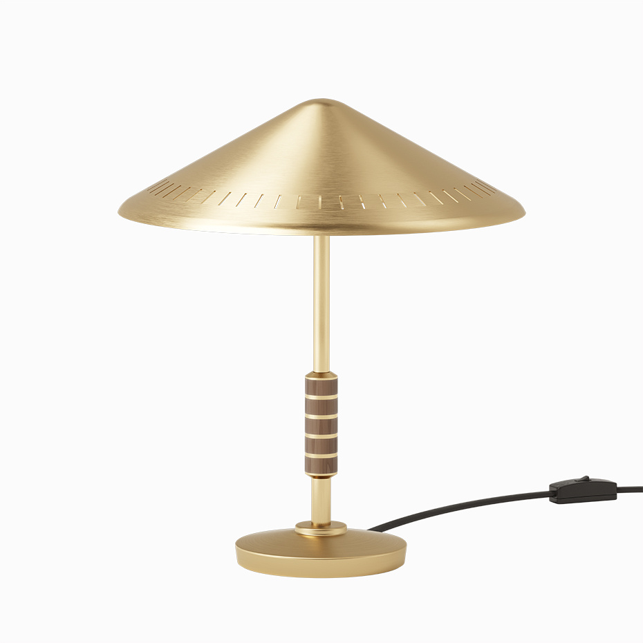 Governor 250 Bordslampa Brass/Walnut