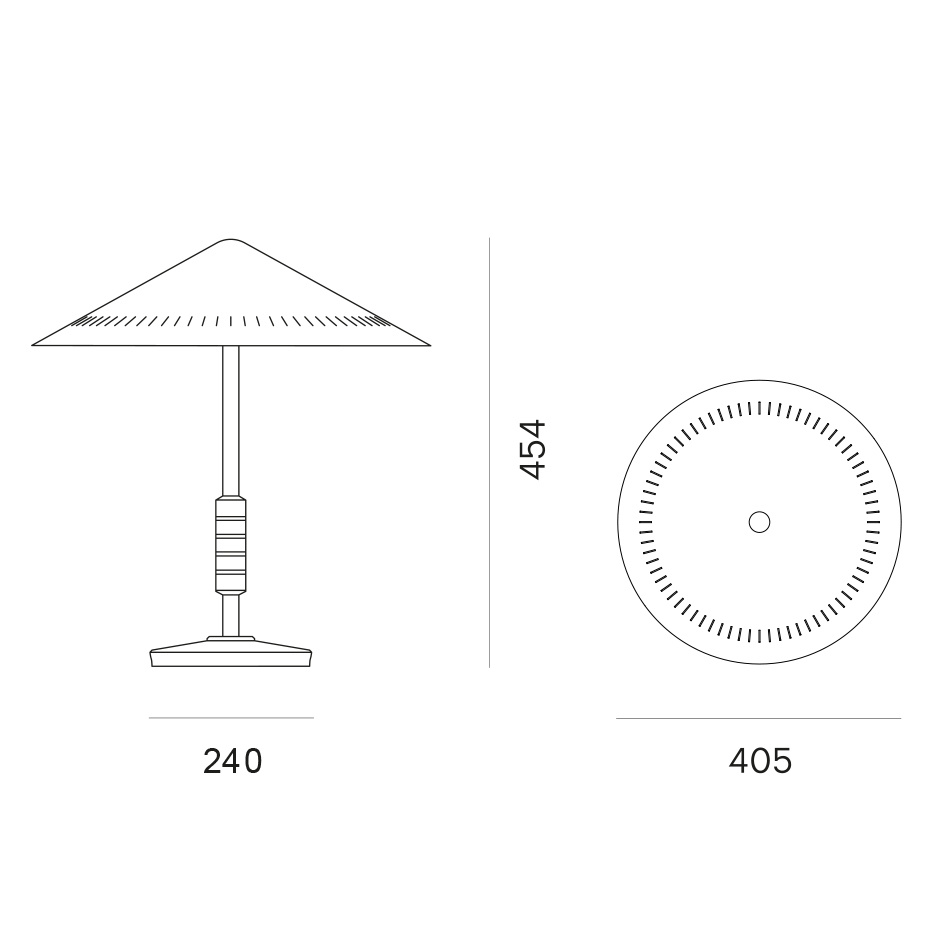 Governor 405 Bordslampa Brass/Walnut