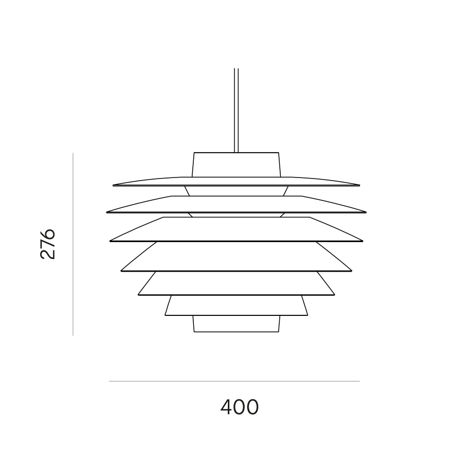 Verona 400 Pendel White