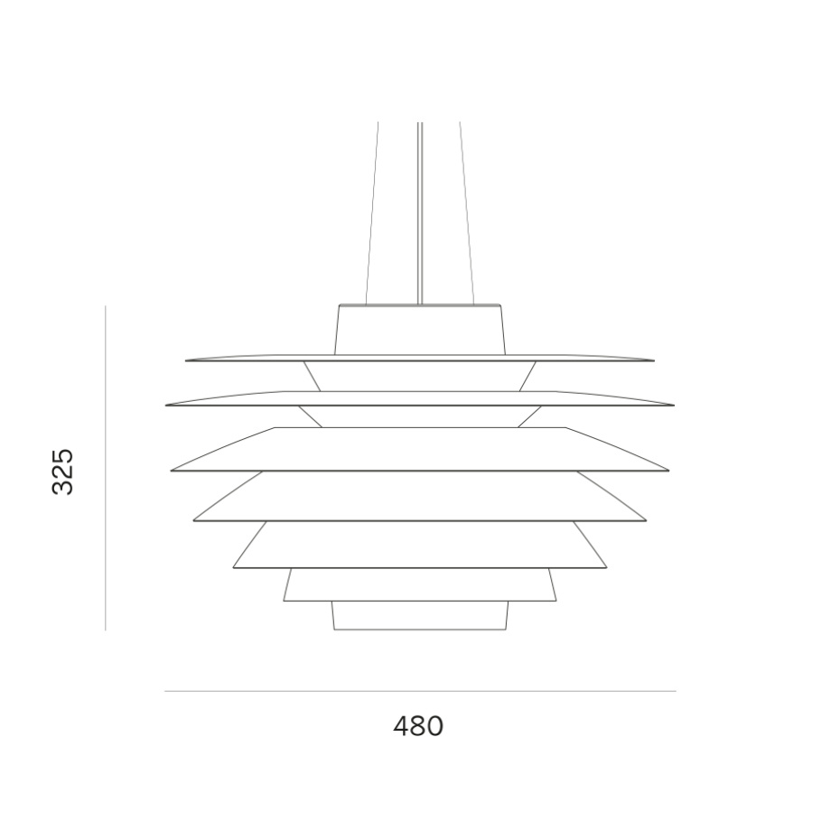 Verona 480 Pendel White