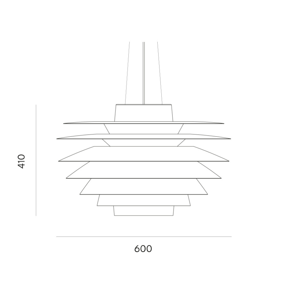 Verona 600 Pendel White