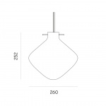 Repose 260 Pendel Black/Opal Glass Repose 260 Pendel Black/Opal Glass