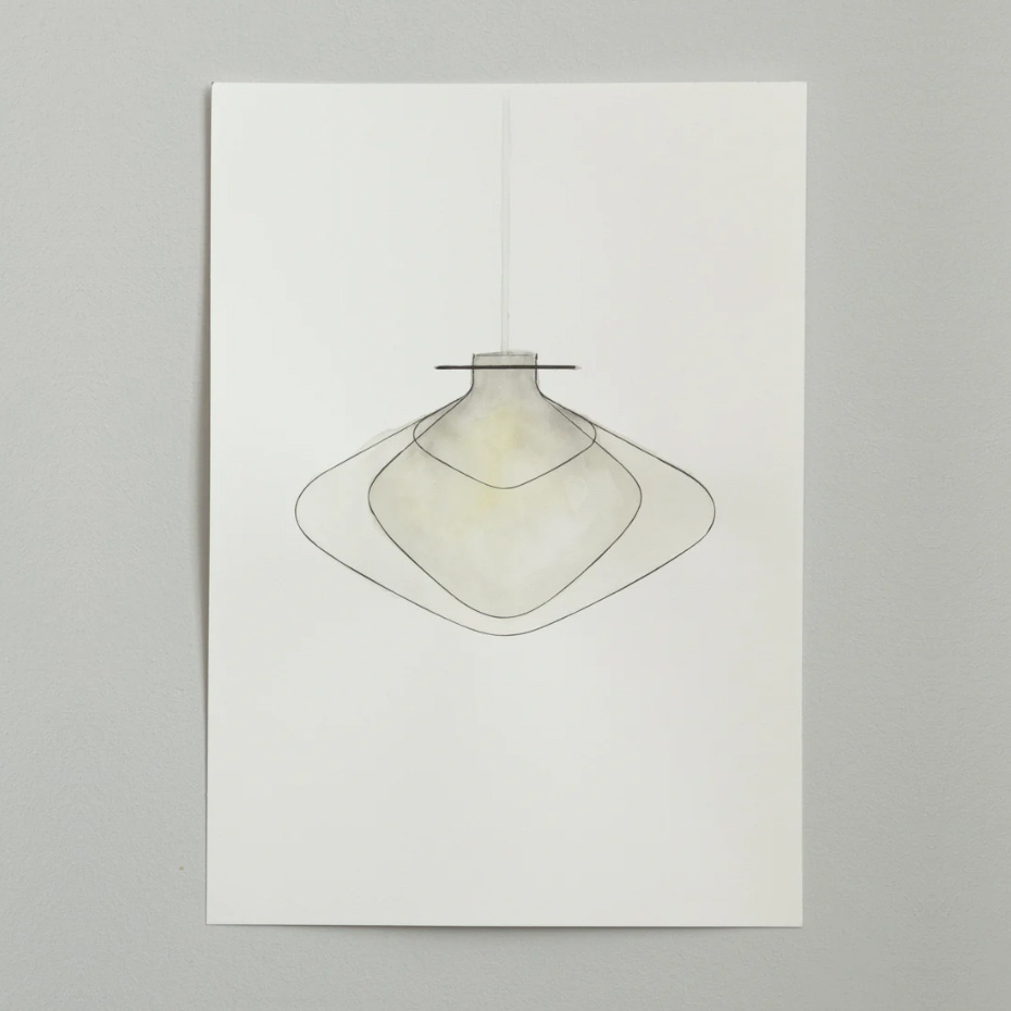 Repose 260 Pendel Brass/Opal Glass