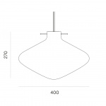 Repose 400 Pendel Black/Opal Glass Repose 400 Pendel Black/Opal Glass