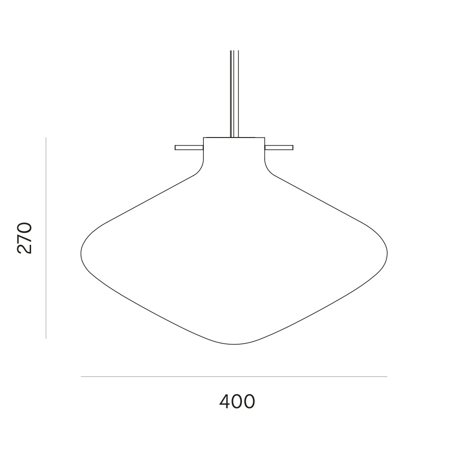 Repose 400 Pendel Brass/Opal Glass