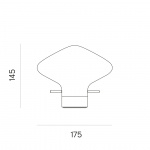 Repose 175 Bordslampa Black/Opal Glass Repose 175 Bordslampa Black/Opal Glass