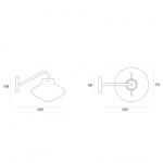 Repose 175 Vägglampa Black/Opal Glass Repose 175 Vägglampa Black/Opal Glass