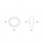 Cornea 150 Vägglampa White/Opal Glass Cornea 150 Vägglampa White/Opal Glass