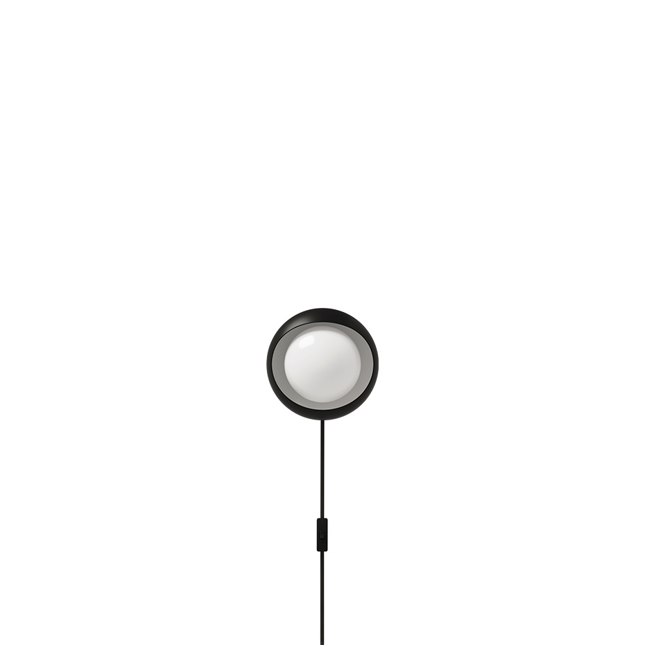 Cornea 150 Vägglampa Black/Opal Glass