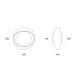 Cornea 220 Vägglampa White/Opal Glass Cornea 220 Vägglampa White/Opal Glass