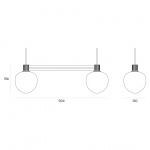 Memoir 120 Side By Side II Pendel Brass/Opal Glass Memoir 120 Side By Side II Pendel Brass/Opal Glass
