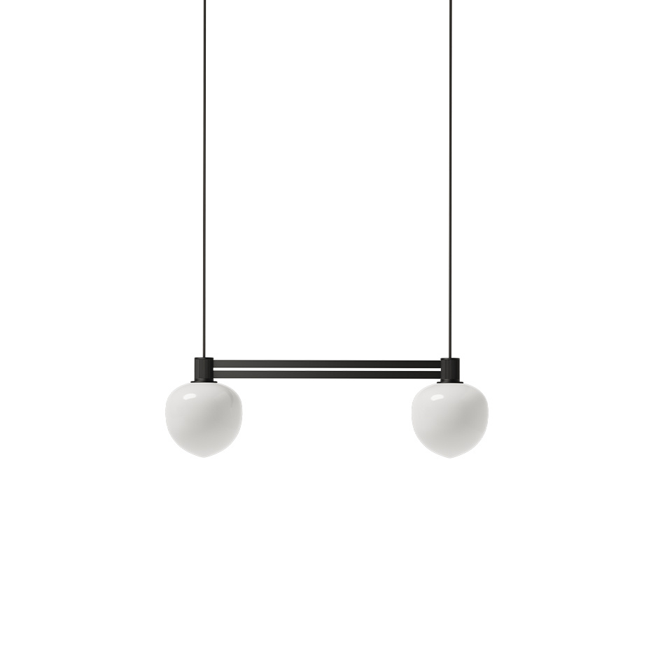 Memoir 120 Side By Side II Pendel Black/Opal Glass