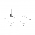 Memoir 120 Pendel Black/Opal Glass Memoir 120 Pendel Black/Opal Glass