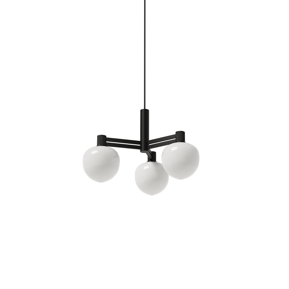 Memoir 120 III Ljuskrona Black/Opal Glass