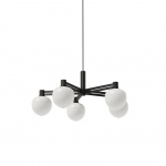 Memoir 120 V Ljuskrona Black/Opal Glass Memoir 120 V Ljuskrona Black/Opal Glass