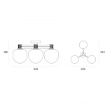 Memoir 120 III Plafond Brass/Opal Glass Memoir 120 III Plafond Brass/Opal Glass