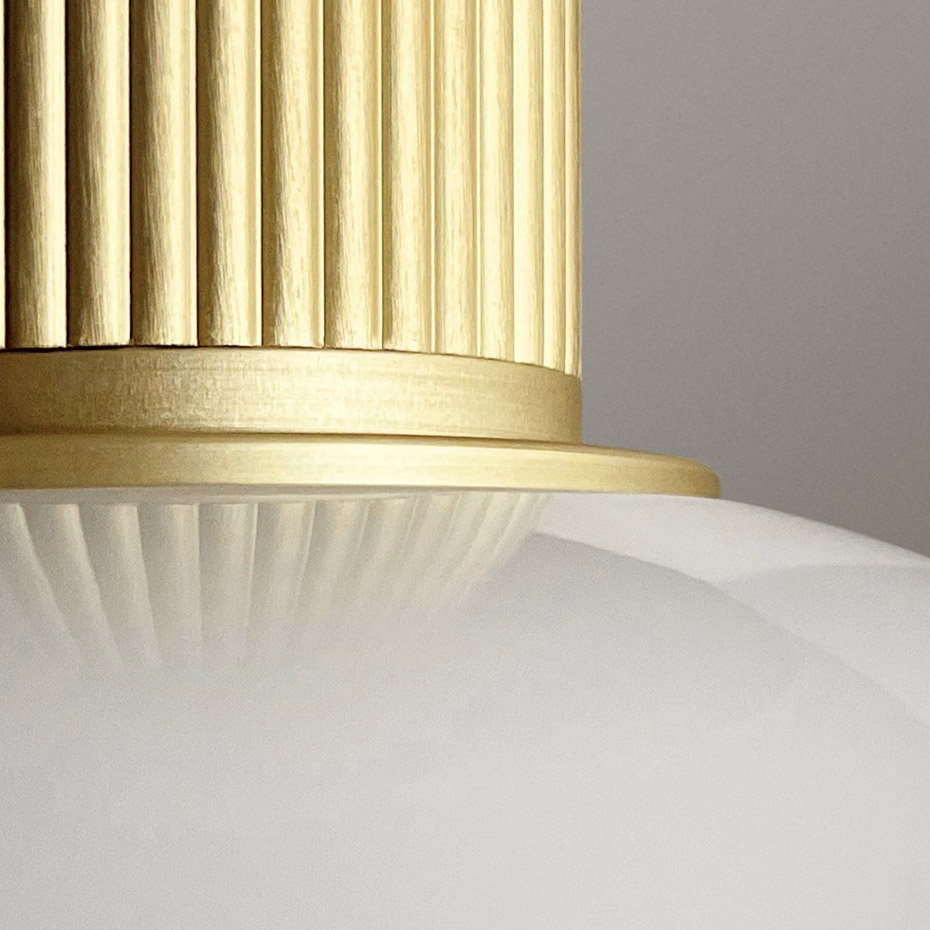 Memoir 120 Plafond Brass/Opal Glass