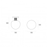 Memoir 120 Plafond Black/Opal Glass Memoir 120 Plafond Black/Opal Glass