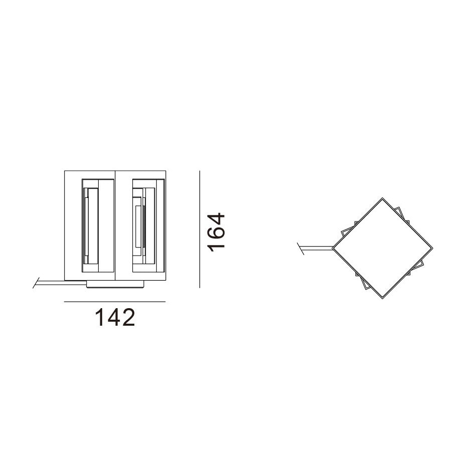 Kassablanka 142 Bordslampa Aluminium