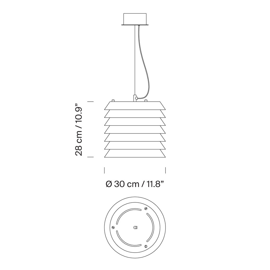 Maija 30 Pendel White