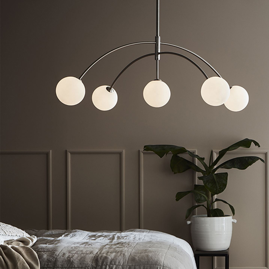 Heaven Pendel Stål/Opalglas