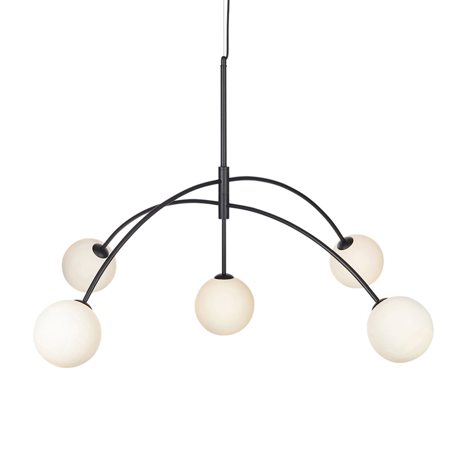 Heaven Pendel Svart/Opalglas