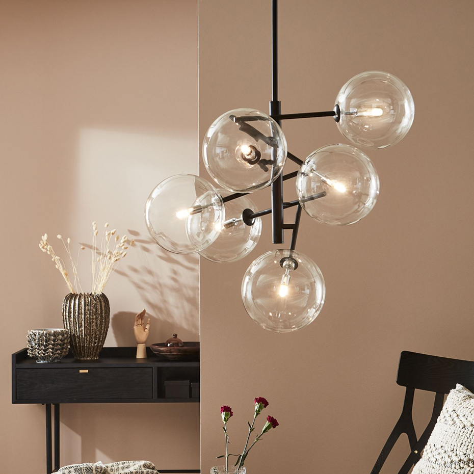 Andrew Pendel Svart/Klarglas