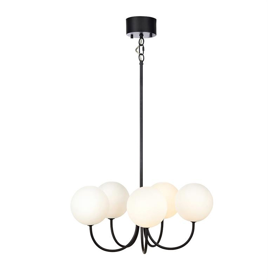 Cinco Pendel Svart/Opalglas