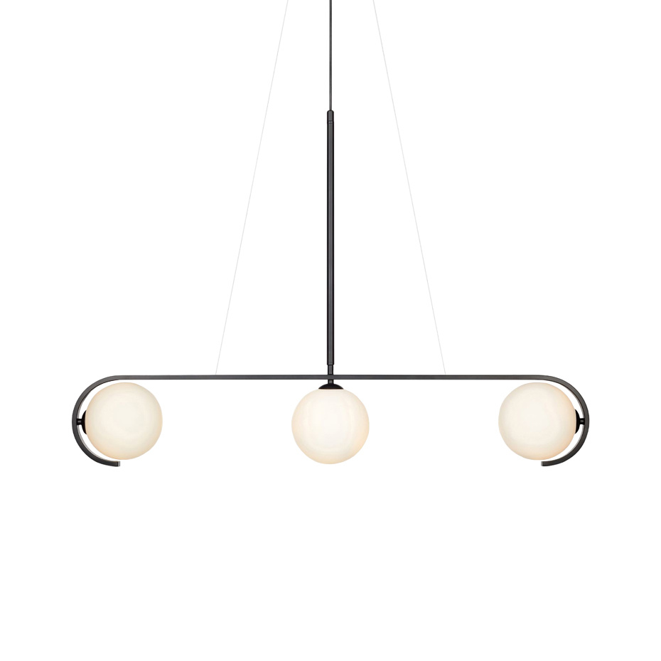 Pals Pendel Svart/Opalglas