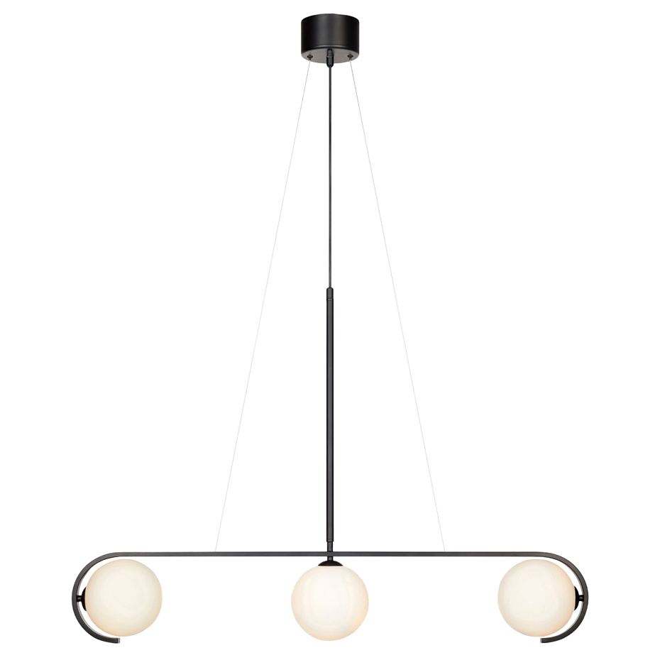 Pals Pendel Svart/Opalglas