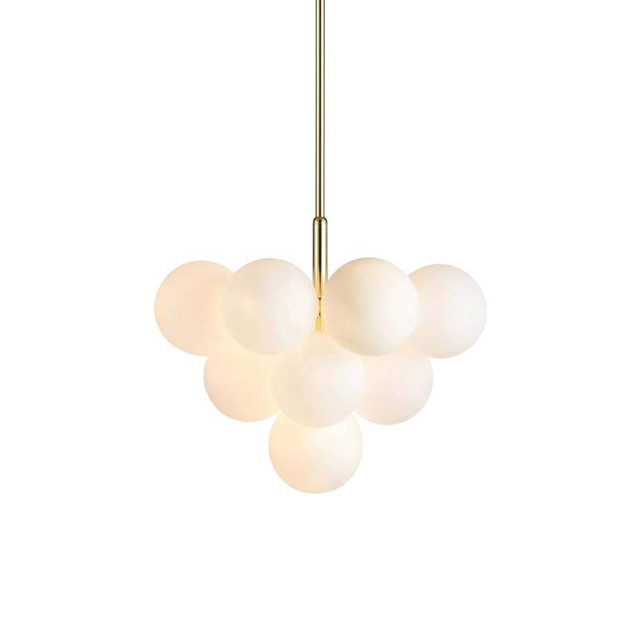 Merlot Pendel Mässing/Opalglas