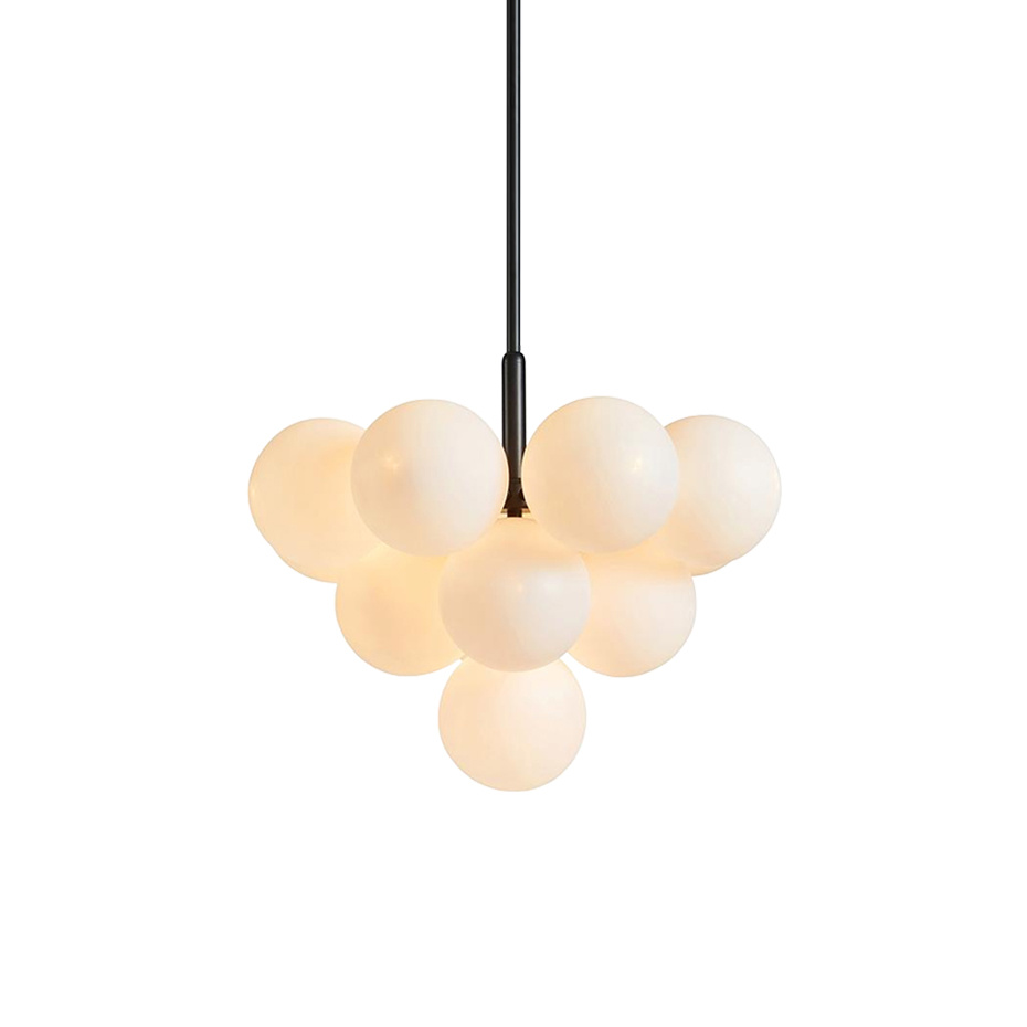 Merlot Pendel Svart/Opalglas